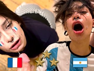 Arjantin Dünya Şampiyonu, Supporter finalden sonra Fransızca fucks - Meg Vicious