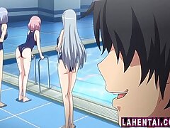 Hentai Babe im Badeanzug wird analed