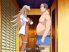 Old man hentai and pretty woman neighbor with big breasts
