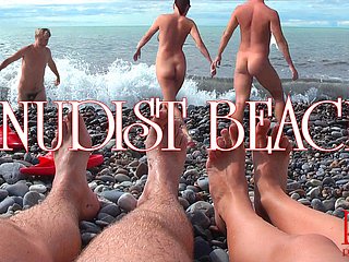 NUDIST littoral вЂ“ Nude young couple at beach, undress teen couple