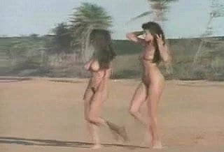 Several nudist beach babes