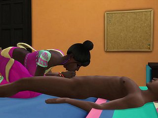 A madrasta indiana encontra seu enteado virgem dormindo depois de voltar para casa do trabalho e chupa seu pau enquanto ele dorme depois fode com ele e a engravidar - Desi Big Chest