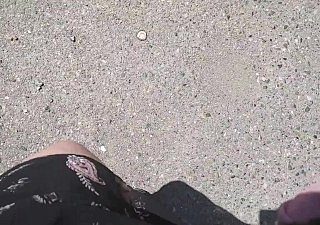 Nicoletta can't hold just about and pisses on the top of your characteristic in a public garden - Wonderful upskirt pee