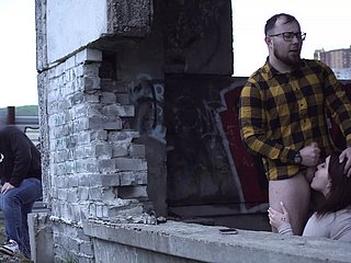 We filmed a blowjob, and this guy cums after a long time peeping!