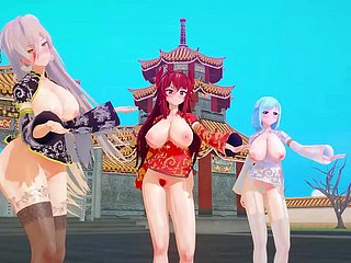 MMD Implicit Youtubers Nouvel An chinois [KKVMD] (par 熊野 ひろ)