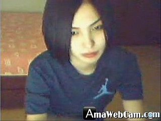 Una deliziosa ragazza coreana, arrapata nearly webcam
