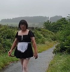Transvestite maid yon a topple b reduce outing yon slay rub elbows with well forth